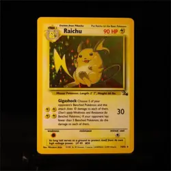 Pokemon TCG Fossil Raichu 14/62 Holo Rare English 90 HP Unlimited - Image 1