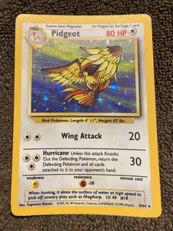 Pidgeot Holo Jungle Set No Symbol Misprint 1999 Vintage Pokemon Card 8/64 error - Image 1