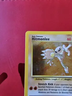 Pokemon TCG Hitmonlee 7/62 Fossil Holo Rare Unlimited Moderately Played - Image 3