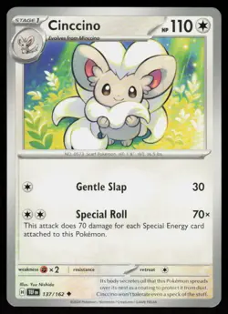 Cinccino 137/162 Uncommon Temporal Forces Pokemon Near Mint - Image 1