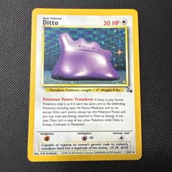 Pokemon Ditto 3/62 Fossil Holo - Image 1