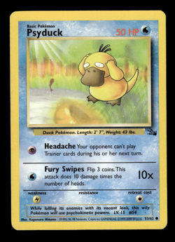 Pokemon TCG Fossil Psyduck 53/62 - Image 1