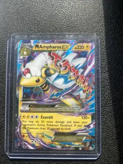 Pokemon TCG M Ampharos EX 28/98 XY Ancient Origins Ultra Rare Card - Image 1