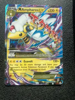 Pokemon TCG M Ampharos EX 28/98 XY Ancient Origins Ultra Rare Card - Image 2