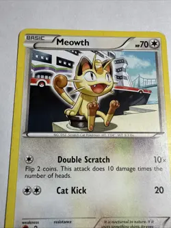 Meowth Regular Common Pokemon Card TCG English 80/99 Next Destinies LP - Image 2