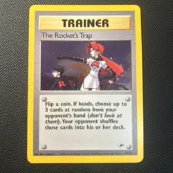 Pokemon Card the Rockets Trap 19/132 Holo Rare Gym Heroes VLP Awesome Swirl - Image 3