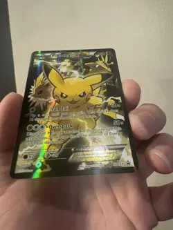 Pokemon Pikachu EX XY124 Full Art Holo Black Star Promo Card 2016 Near Mint - Image 2