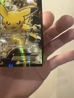 Pokemon Pikachu EX XY124 Full Art Holo Black Star Promo Card 2016 Near Mint - Image 3
