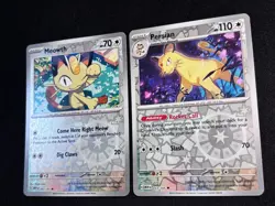 Pokemon 151 Meowth + Persian 052- 053/165 Reverse Holo Rare NM - 2 Card Set - Image 2