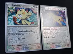 Pokemon 151 Meowth + Persian 052- 053/165 Reverse Holo Rare NM - 2 Card Set - Image 3