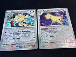 Pokemon 151 Meowth + Persian 052- 053/165 Reverse Holo Rare NM - 2 Card Set - Image 4
