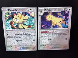 Pokemon 151 Meowth + Persian 052- 053/165 Reverse Holo Rare NM - 2 Card Set - Image 5