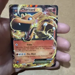 Pokemon TCG Charizard EX Flashfire Holo Ultra Rare Card 11/106 XY Double Sleeved - Image 3