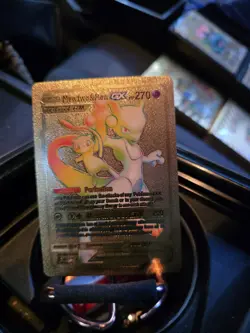 Mewtwo & Mew GX Rainbow Gold Metal Pokemon Card Collectible Gift/Display - Image 4