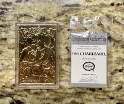 Pokemon Special Edition 23 karat Gold Plated Trading Card / #06 Charizard - Image 4