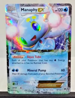 NM Pokemon MANAPHY EX Card BREAKPOINT Set 32/122 XY X and Y Ultra Rare - Image 1