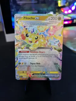 Pokemon Pikachu EX Full Art Card Resolute Heart Topaz Bolt Ability - Image 1