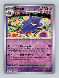 Pokemon TCG - Gengar - 094/165 - SV: Scarlet & Violet 151 (MEW) (Reverse Holo) - Image 1