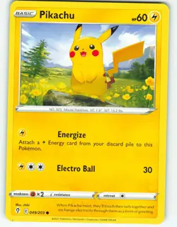 Pikachu - 49/203 Evolving Skies - Pokemon TCG - 2021 - Image 1