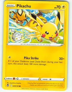 Pikachu - 49/195 Silver Tempest - Pokemon TCG - 2022 - Image 1