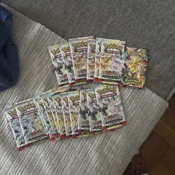 Pokemon Prismatic Evolutions TCG English Sealed Booster Pack Lot (19 packs) - Image 1