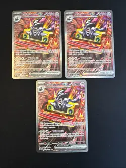3 Pokemon Revavroom Ex Obsidian Flames 224/197 Full Art NM - Image 1