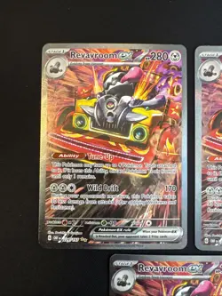 3 Pokemon Revavroom Ex Obsidian Flames 224/197 Full Art NM - Image 2