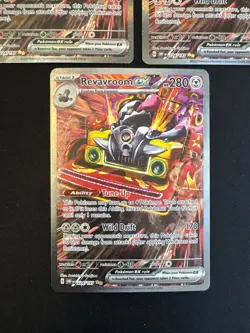 3 Pokemon Revavroom Ex Obsidian Flames 224/197 Full Art NM - Image 4