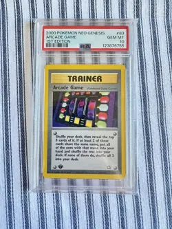 2000 POKEMON NEO GENESIS 1ST ED #83 ARCADE GAME PSA 10 - LOW POP - Image 1