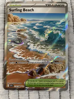 Pokemon Chaos Rising Surfing Beach 114/086 Holo Ultra Rare English NM - Image 1
