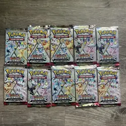 Pokemon Prismatic Evolutions Booster Pack Lot x10 Scarlet Violet Sealed - Image 1