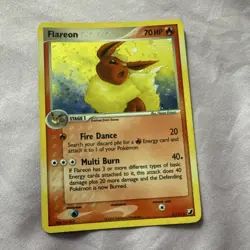 Nintendo Pokemon TCG Flareon 5/115 Unseen Forces Holo Rare 70 HP 2005 - Image 1