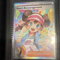 Pokemon TCG Rosa's Encouragement 123/088 Full Art Holo Ultra Rare English - Image 1