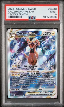 Fa/Zeraora Vstar Pokemon Sword And Shield Crown Zenith GG43 PSA {{cardGame}} - Image 1