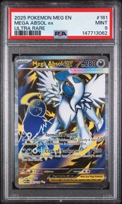 2025 POKEMON MEG EN-MEGA EVOLUTION ULTRA RARE #161 MEGA ABSOL EX PSA 9 - Image 1