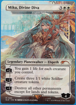 Miku, Divine Diva | Elspeth Tirel (Secret Lair Promo) MINT MTG (502516) ABUGames - Image 1
