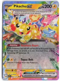 Pikachu ex 057/191 Double Rare Surging Sparks Pokemon NM - Image 1