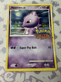 Mewtwo 9/16 Pokemon Rumble Promo Holo 2009 100 HP Super Psy Bolt 70 - Image 2