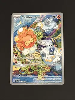 Castform Sunny Form 195/191 Sv08: Surging Sparks Pokemon Full Art Holo Near Mint - Image 2