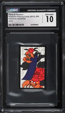 2013 Pokemon Japanese Hanafuda June Paras & Parasect CGC 10 - Image 1