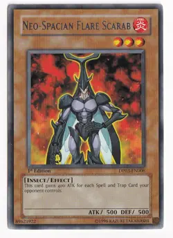 YU-GI-OH NEO-SPACIAN FLARE SCARAB 1ST ED SILVER RARE MINT DP03-EN006 - Image 1