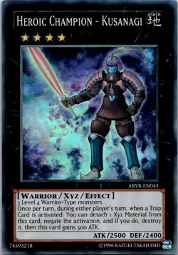 Yugioh Heroic Champion - Kusanagi ABYR-EN043 Super Rare NM - Image 1