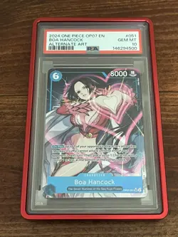 Boa Hancock OP07-051 alt art English One Piece PSA 10 With Protector - Image 1