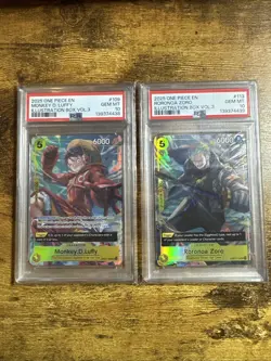 One Piece Sequential Monkey D Luffy Roronoa Zoro Illustration Box 3 Promo Psa 10 - Image 1