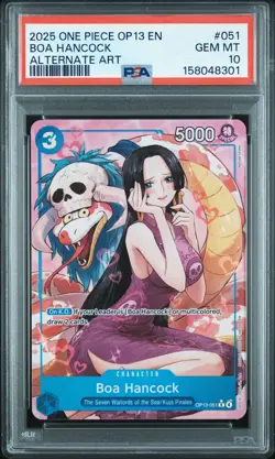 One Piece - OP13-Carrying on His Will - Boa Hancock 051 - Alternate Art - PSA 10 - Image 1