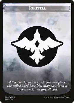 4x Foretell Token - NM - Kaldheim - SPARROW MAGIC mtg - Image 1