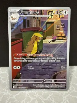 2025 POKEMON MEG EN-MEGA EVOLUTION ILLUSTRATION RARE #153 GUMSHOOS - Image 1