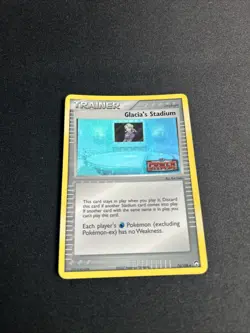 Pokemon TCG Glacia's Stadium Reverse Holo 76/108 EX Power Keepers Stamped NM - Image 1