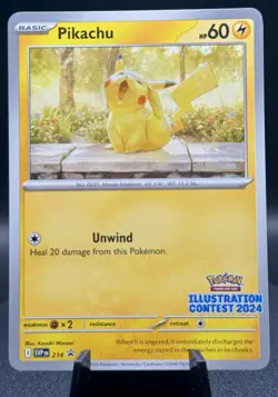Pikachu SVP 214 Illustration Contest 2024 Promo Pokemon Card NM/M - Image 1