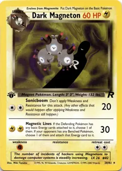 Pokemon Dark Magneton (28) Team Rocket 28/82 1st Edition Rare NM - Image 2
